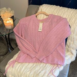 Pink Cable Knit Sweater